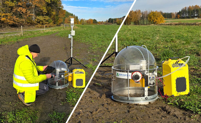 Analyzer and chambers on the field providing smart acgriculture data